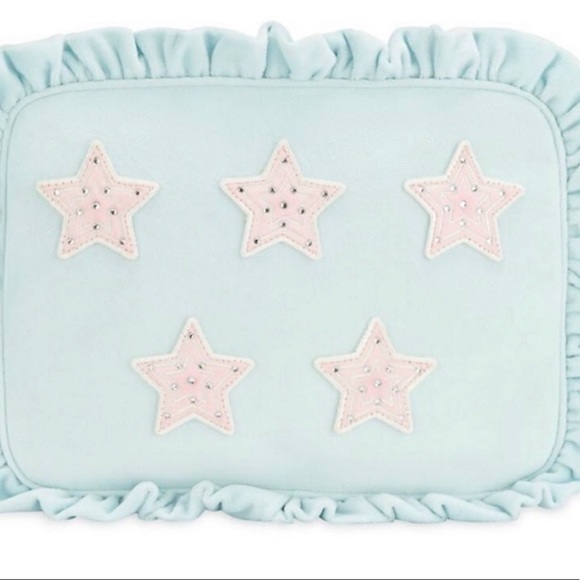 💜💙 Stoney Clover Lane Pre-Sewn Ruffle Stars Large Velvet Pouch Bag Cloud $193 - Picture 5 of 5